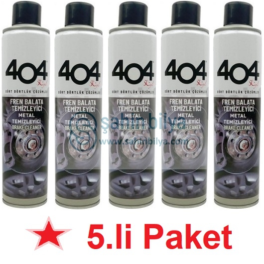 5.li Paket 404 Fren Balata Metal Temizleyici Sprey 500 ML. Fren Balata Spreyi