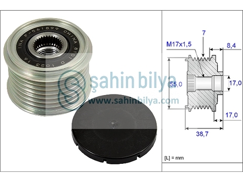 INA 535023910 ALTERNATÖR GERGİ RULMANI INFINITI EX FX M Q70 QX70 NISSAN NP300 NAVARA 3.0 dCi/4x4 2010 PATHFINDER III 3.0 dCi QASHQAI+2 1.6 2007-2013