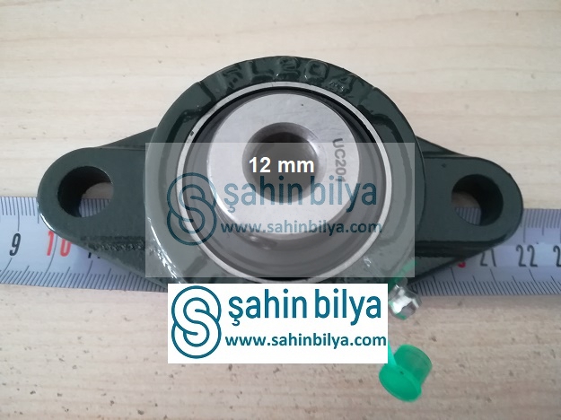 SHN  UCFL 201 Mil Çap 12mm Yataklı Rulman Badem Tip