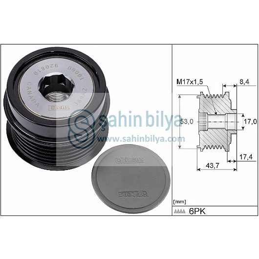 INA 535028110 (RVL 58629) RUVILLE ALTERNATÖR GERGİ RULMANI