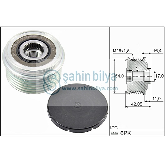 INA 535028510 ALTERNATÖR SERBEST HAREKETİ F-232369.10 LAND ROVER JAGUAR
