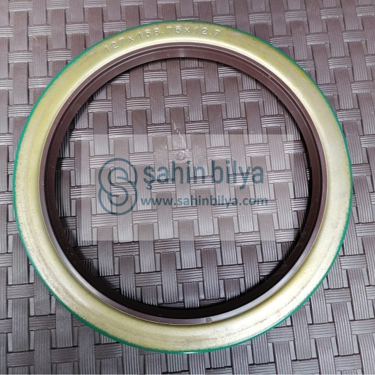 SHN 127X158,75X12,7 B2 NBR BROWN KEÇE TA METAL ARKASI KAPALI YAYLI YAĞ KEÇESİ