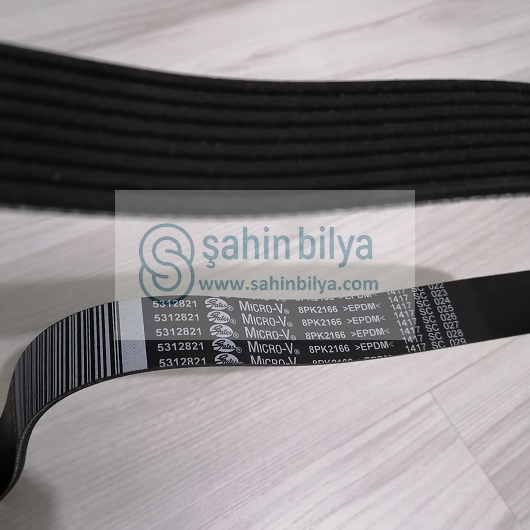 GATES 5312821 8PK2166 Epdm Micro-V Kanallı V Kayışı Cummins