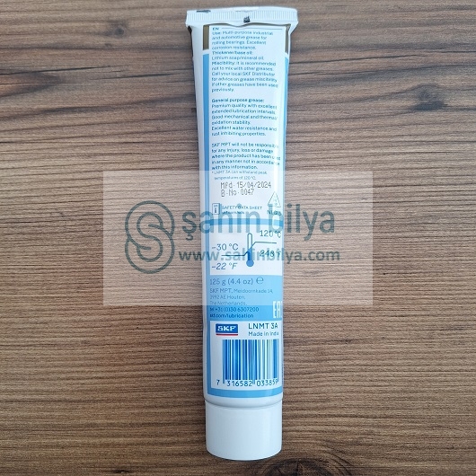 SKF LNMT 3A/0.125 RULMAN GRESI 125 GR TUP LİTYUM GRES YAĞI