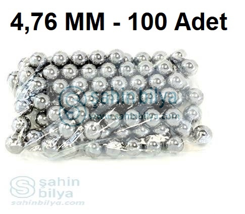 Çelik Bilya 4,763 mm Çok Amaçlı Bilye Tane Misket Rulman Demir 4,76 MM 3/16’’ 100’lü Paket