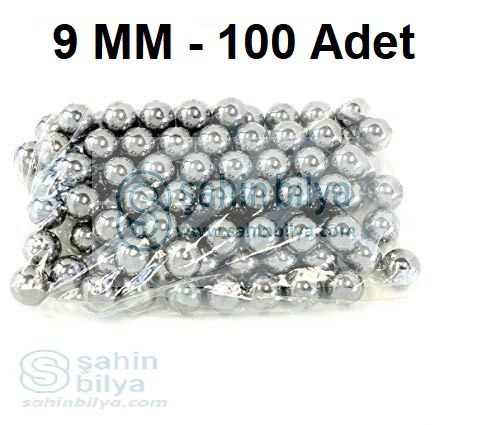 Çelik Bilya 9,00 mm Çok Amaçlı Bilye Tane Misket Rulman Demir 9 MM 100’lü Paket