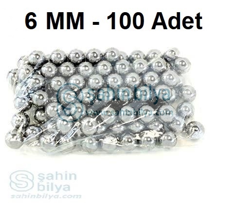 Çelik Bilya 6 mm Çok Amaçlı Bilye Tane Misket Rulman Demir (100’lü Paket)